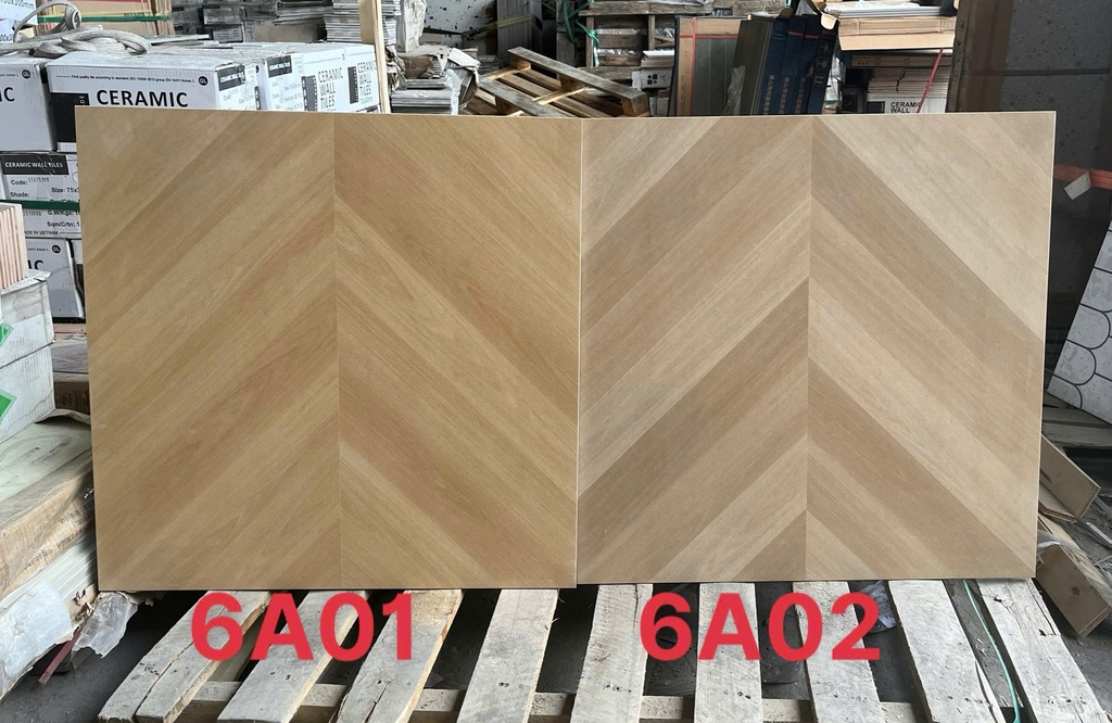 Gạch giả gỗ 600x600mm xương đá nhập khẩu mã GG6A01