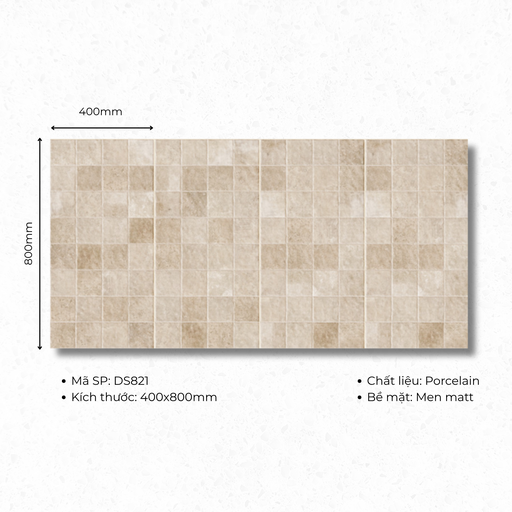 [DS821] Gạch ốp lát Porcelain  400x800 mã DS821