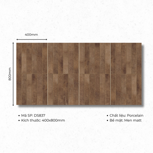 [DS837] Gạch ốp lát 400x800 mã DS837 (1thùng/1.92m2/6v/36,5kg)