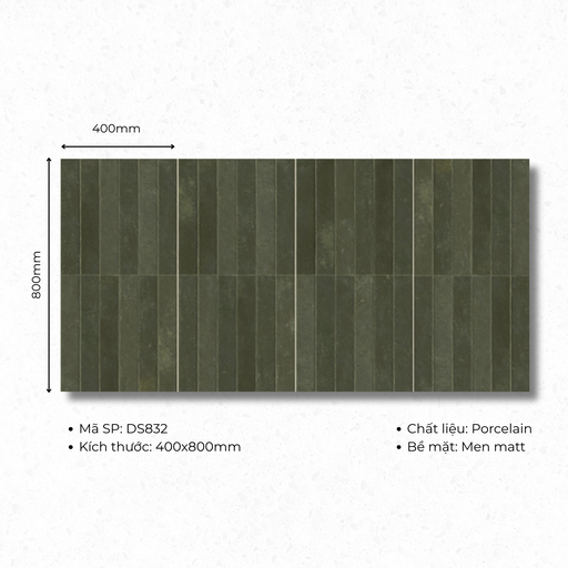 Gạch ốp lát Porcelain  400x800 mã DS832