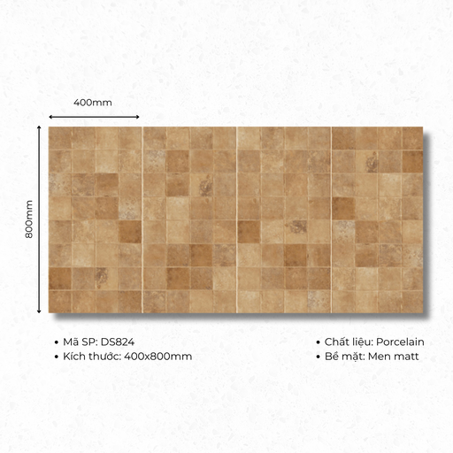 [DS824] Gạch ốp lát Porcelain  400x800 mã DS824