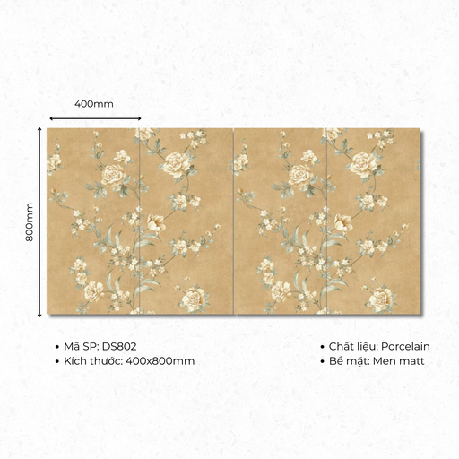 [DS805] Gạch ốp lát Porcelain 400x800 mã DS802