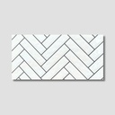 Gạch ốp tường giả thẻ men bóng màu trắng KT 300x600 mã 22759-1