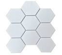 Gạch Mosaic lục giác màu trắng KT viên 95x110mm
