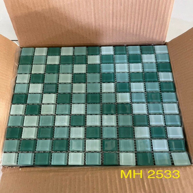 Gạch mosaic thủy tinh trộn màu 48x48mm MH 2533