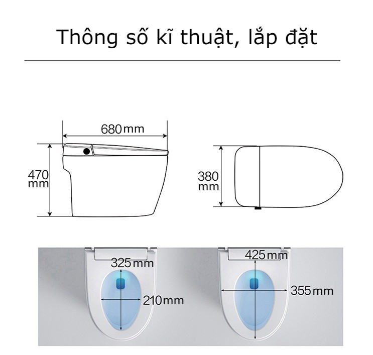 Bồn Cầu Thông Minh Kazoshi JB808(S)