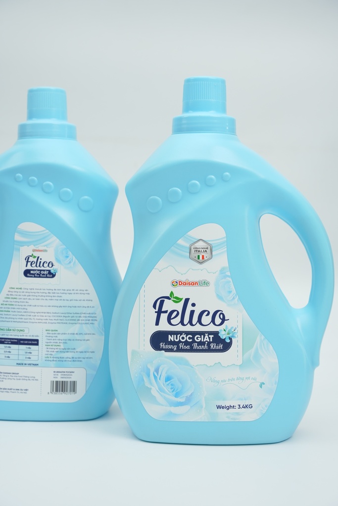 Nước giặt Felico hương hoa thanh khiết 3,4 kg - Xanh