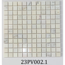 Đá mosaic vàng kem chip vuông bóng 23x23mm 23PV002.1