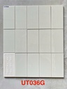 Gạch thẻ trang trí xám nhạt bóng phẳng 75x150mm UTO36G
