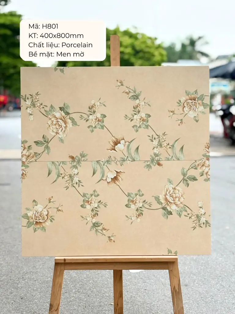 [DSC-H801] Gạch ốp lát TQ, KT 400x800 mm Xương Porcelain mặt mờ mã H801 (1h/1.92m2/ 6v/ 36,8kg)