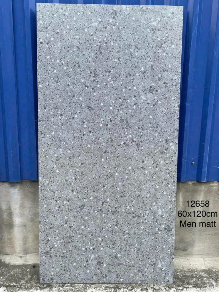 [DSC-12658] Gạch Terrazzo TQ, KT 600x1200 mm Xương Porcelain mờ phẳng mã 12658