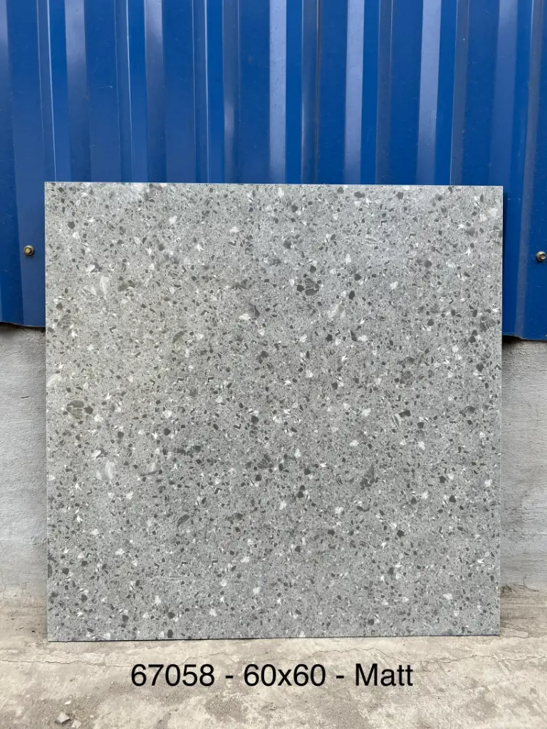 [DSC-67058] Gạch Terrazzo TQ, KT 600x600mm, Xương Porcelain mặt mờ mã 67058 (1h/1.44m/4v)