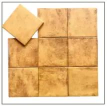 [DSC-1504M] Gạch Thẻ Men Matt Màu Vàng Lượn Mặt kt 150x150 mm Mã 1504M