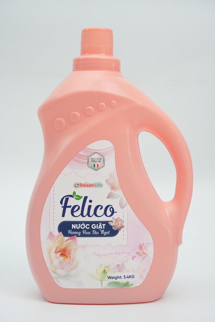 Nước giặt Felico hương hoa dịu ngọt 3,4 kg - Hồng