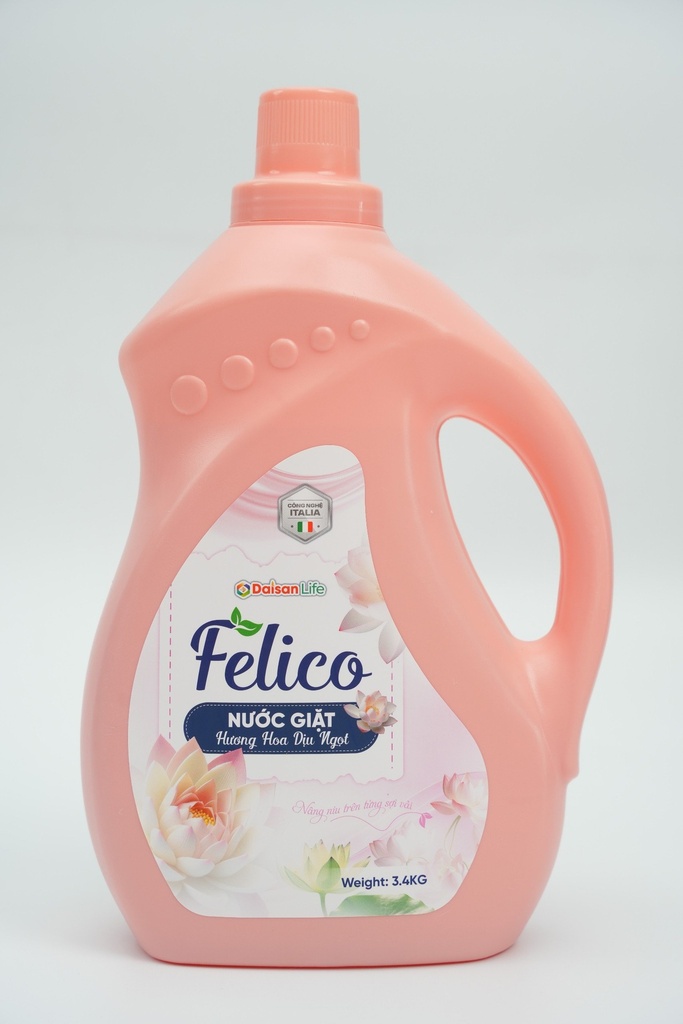 Nước giặt  Felico hương hoa dịu ngọt 3.4kg - Hồng