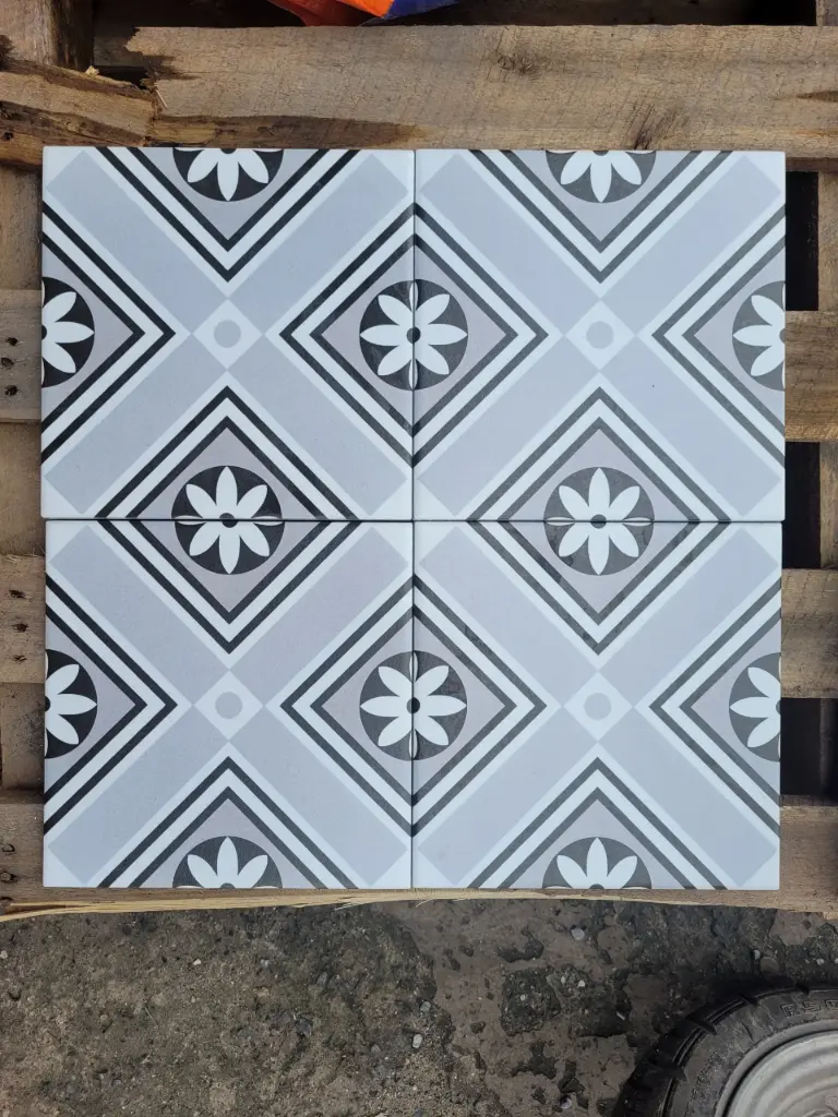 [DSC-DC217] Gạch bông TQ, KT 200x200 mm, Xương Porcelain mặt mờ mã DC217