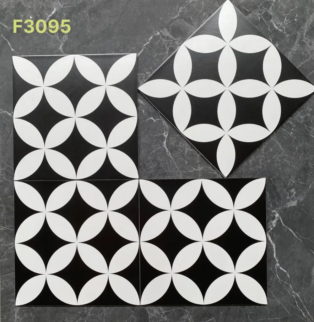 [DSC-F30095 (MF3008)] Gạch bông TQ, KT 300x300 mm, Xương Porcelain mặt mờ mã F30095 (1h/11m/1v)
