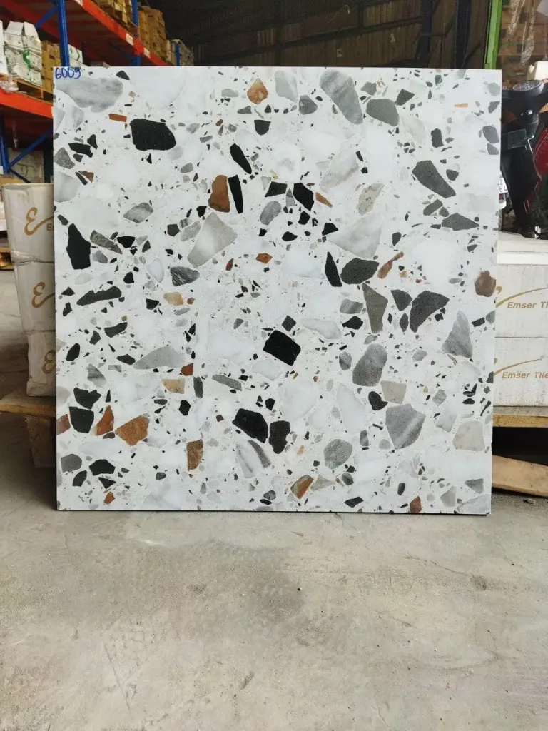 [DSC-6009] Gạch terrazzo TQ, KT 600x600mm porcelain mặt mờ mã 6009