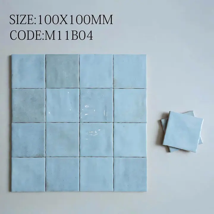 [DSC-M11B04] Gạch thẻ xanh dương men bóng, KT 100x100mm, Mã M11B04