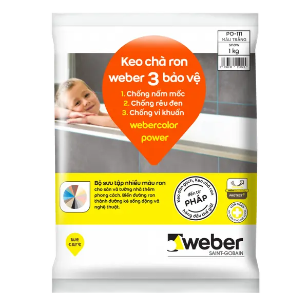 [DSC-PO111] Keo chà mạch Weber màu trắng PO111