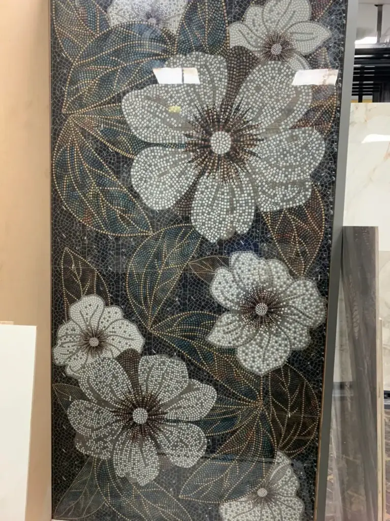 [DSC-FLOWER DECOR 3B] Gạch giả tranh Ấn KT 600x1200mm FLOWER DECOR 3B