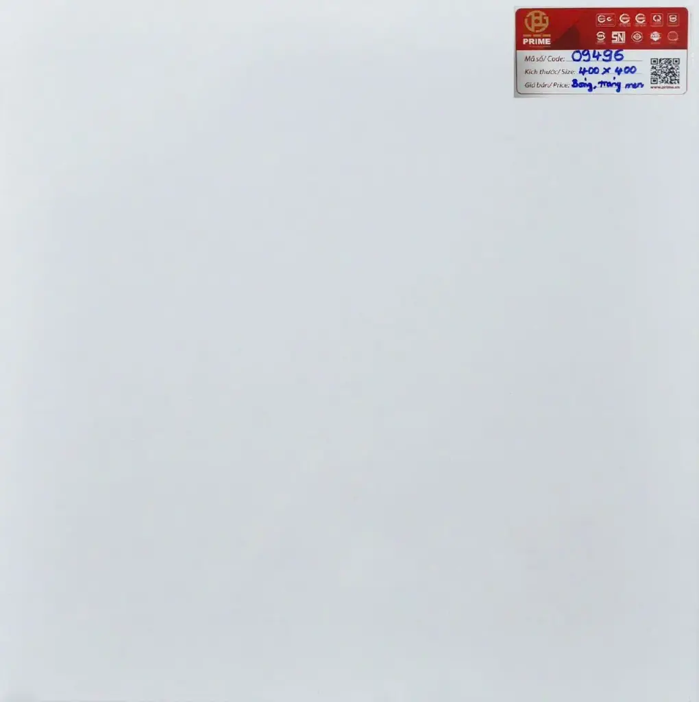 [DSC-09496] Gạch ốp lát 40x40 trắng bóng phẳng mã 09496