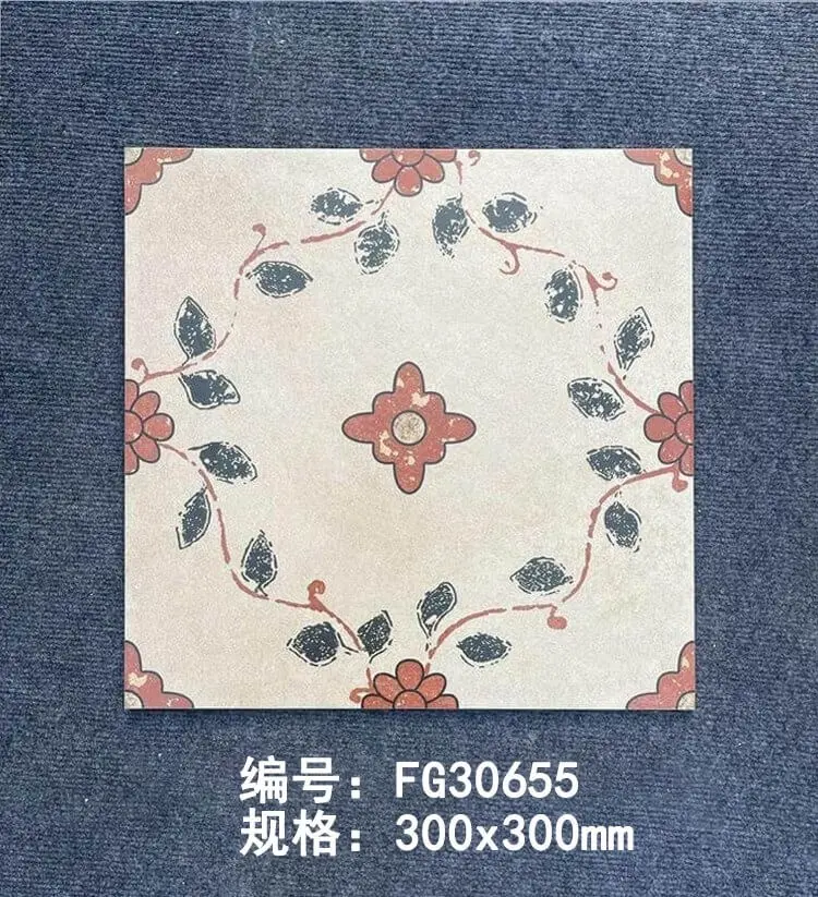 [DSC-FG30655] Gạch bông TQ, KT 300x300 mm, Xương Porcelain mã FG30655 (1h/1h/11v)