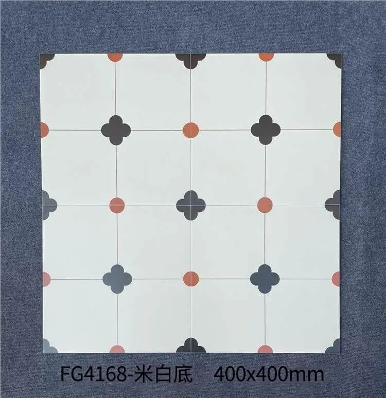 [FG4168] Gạch bông TQ, KT 400x400 mm, Xương Porcelain mặt mờ mã FG4168