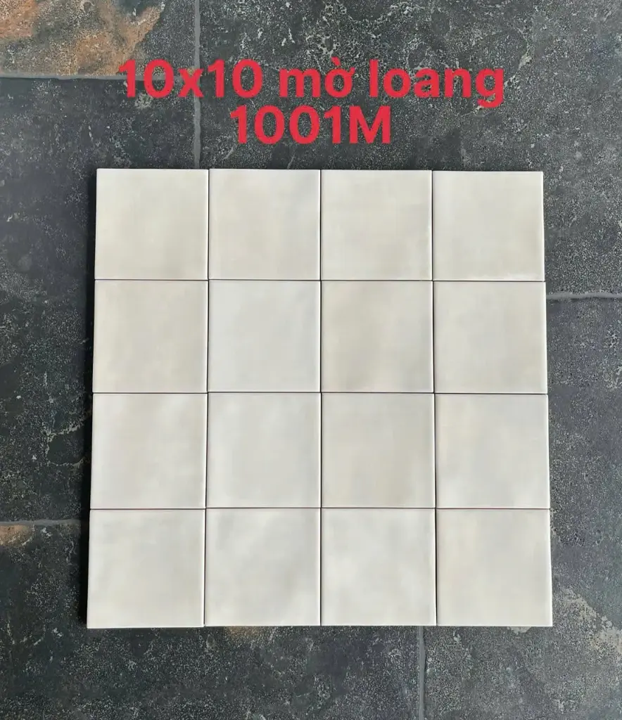 [DSC-DS1101M] Gạch thẻ trắng Mờ lượn KT 100x100mm mã DS1101M