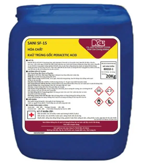 [DSC-TRSF15] Nước tẩy rửa sani SF 15 ( 30KG/ DRUM )