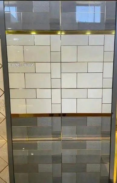 [DSC-36808B] Gạch Trung Quốc khắc kim màu đậm, KT 300x600mm, mã 36808B