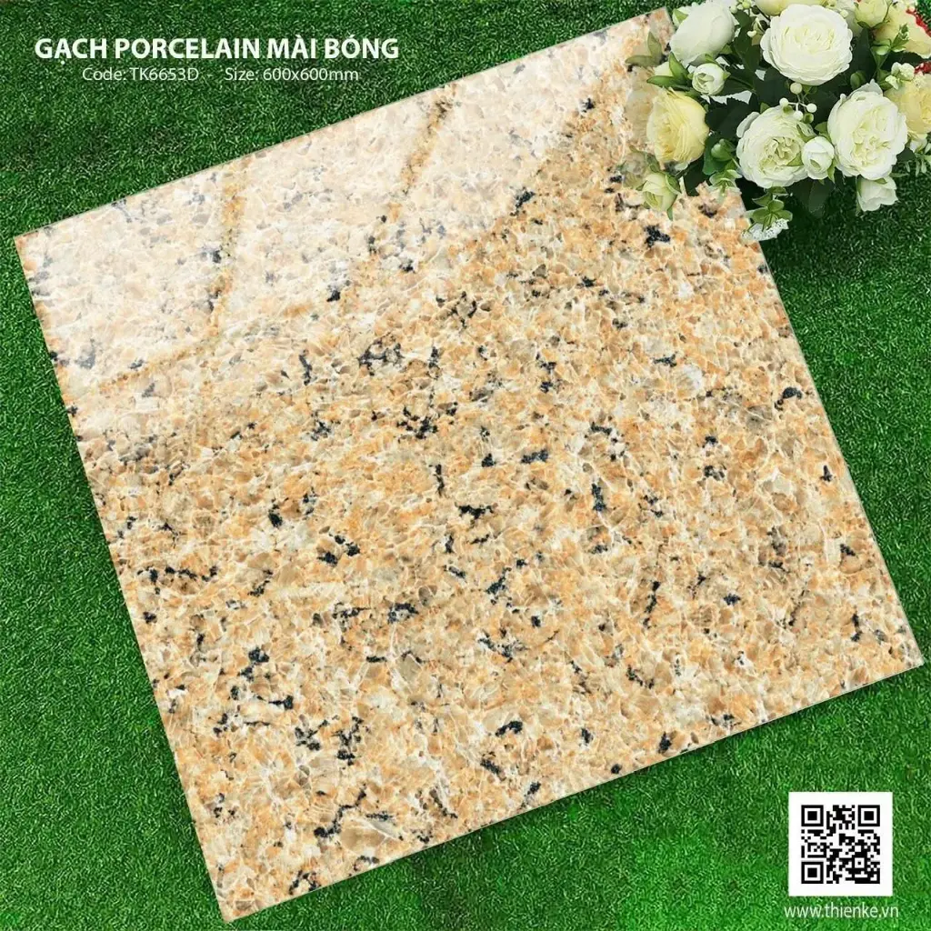 [DSC-TK6653D] Gạch pocelain mài bóng, KT 600x600mm, mã TK6653D