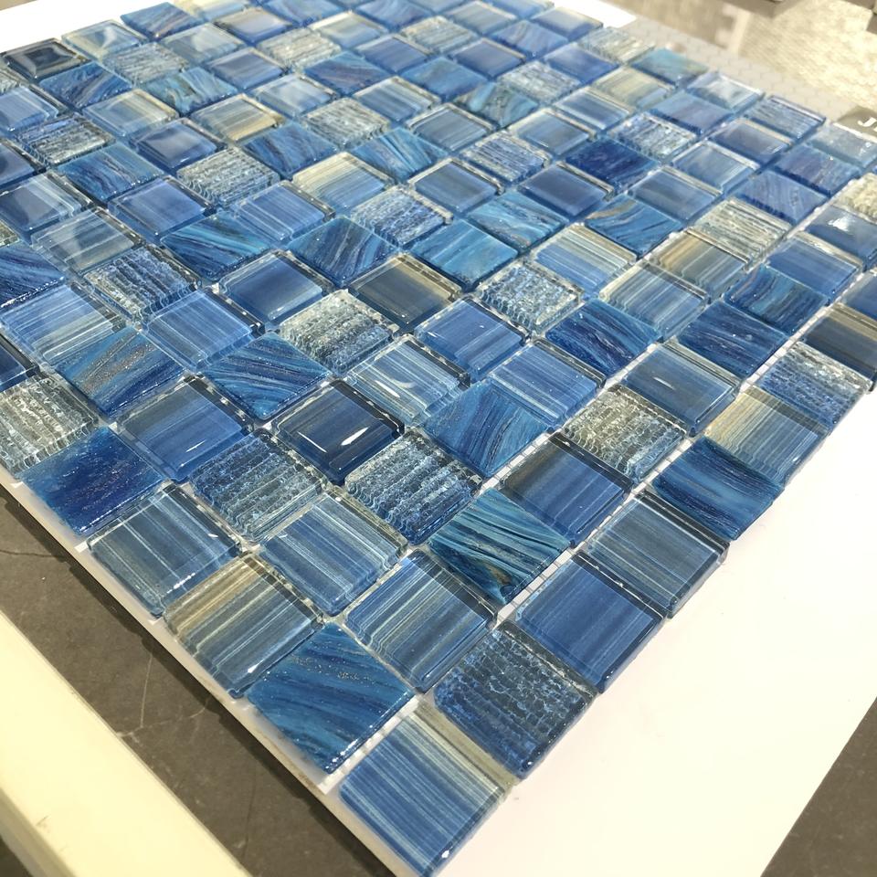 [DSC-2607-21292] Gạch Mosaic Thủy Tinh Xanh JBN M623001 Cho Bể Bơi