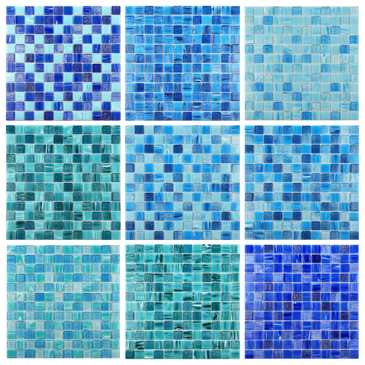 [DSC-2607-13438] Gạch Mosaic Thủy Tinh Iridescent Ralart Norway - Bể Bơi & Trang Trí