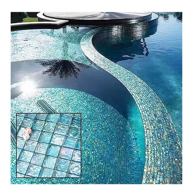 [DSC-2607-89309] Gạch Mosaic Thủy Tinh JOY HC2050-2 Xanh Dương cho Bể Bơi