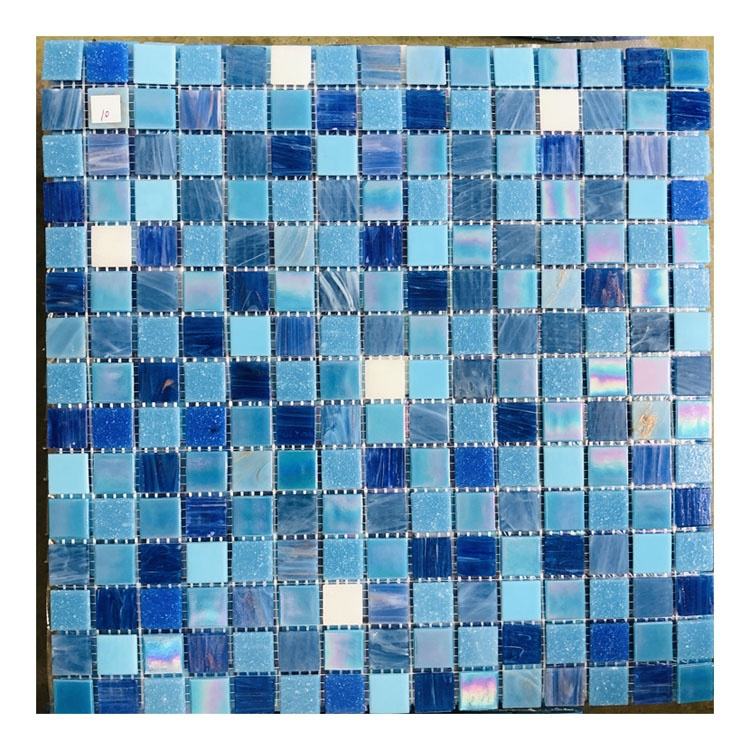 [DSC-2607-79234] Gạch Mosaic Thủy Tinh Gradient Xanh 20x20mm Ydstone YD19053001 - Bể Bơi & Ngoài Trời