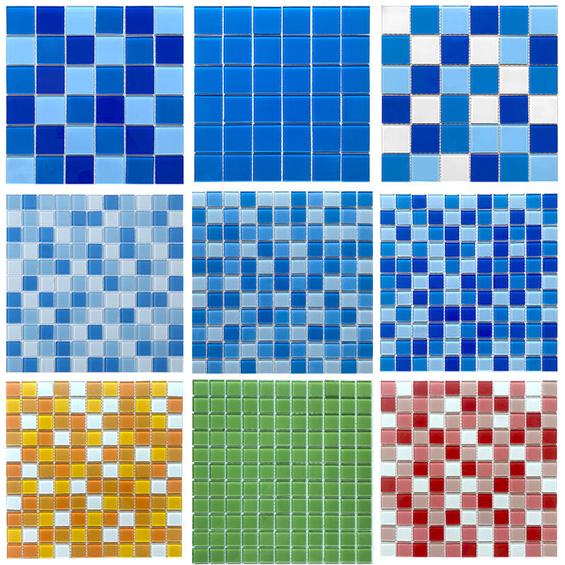 [DSC-2607-58840] Gạch Mosaic Thủy Tinh GaoMing 25x25mm Cho Bể Bơi - Chứng Chỉ CE