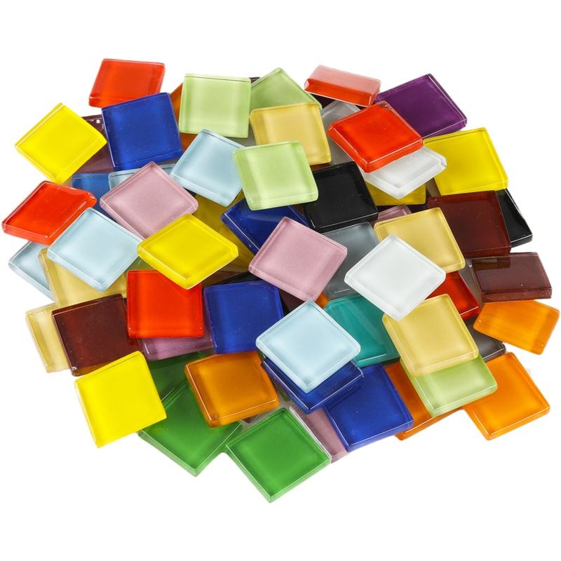 [DSC-2607-63706] Gạch Mosaic Thủy Tinh Vuông 2cm Buenoarte - Nhiều Màu DIY Craft