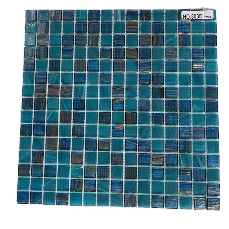 [DSC-2607-53655] Gạch mosaic kính pha lê và kim loại màu cầu vồng óng ánh hiện đại ốp tường hồ bơi, phòng tắm, kích thước tùy chỉnh