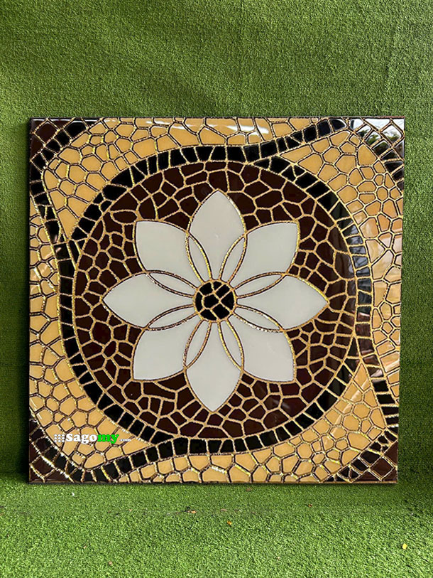 [DSC-2608-77953] Gạch Điểm 30x30 Cm Màu Vàng Cổ Điển Hình Cánh Hoa