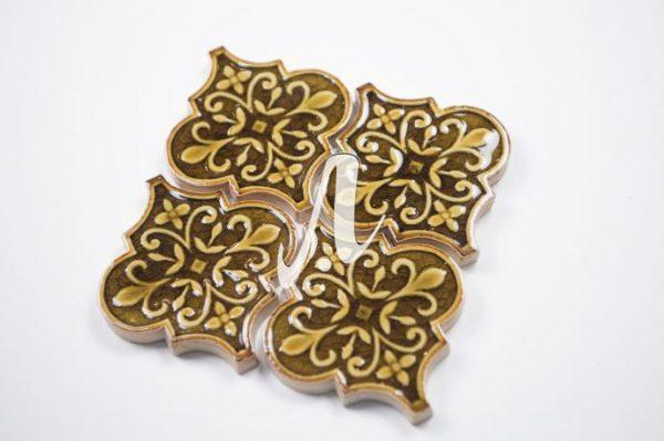 [DSC-2608-68339] Gạch đèn lồng 3D 10x12 hoạ tiết 5 hổ phách