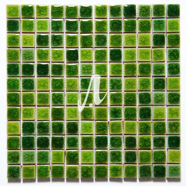 [DSC-2608-33611] Gạch mosaic vuông xanh cỏ úa 2.3x2.3