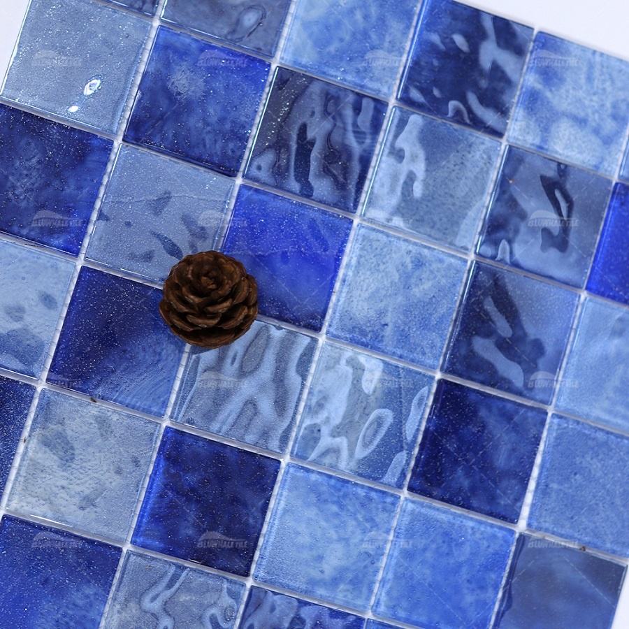 [DSC-2607-94156] Gạch mosaic kính pha lê Galaxy Bluwhale Tile GKON7601 2 inch màu xanh cobalt