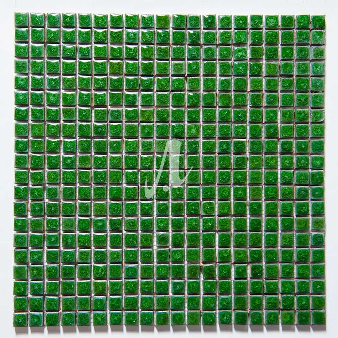 [DSC-2608-73888] Gạch mosaic vuông xanh lá đậm 1x1