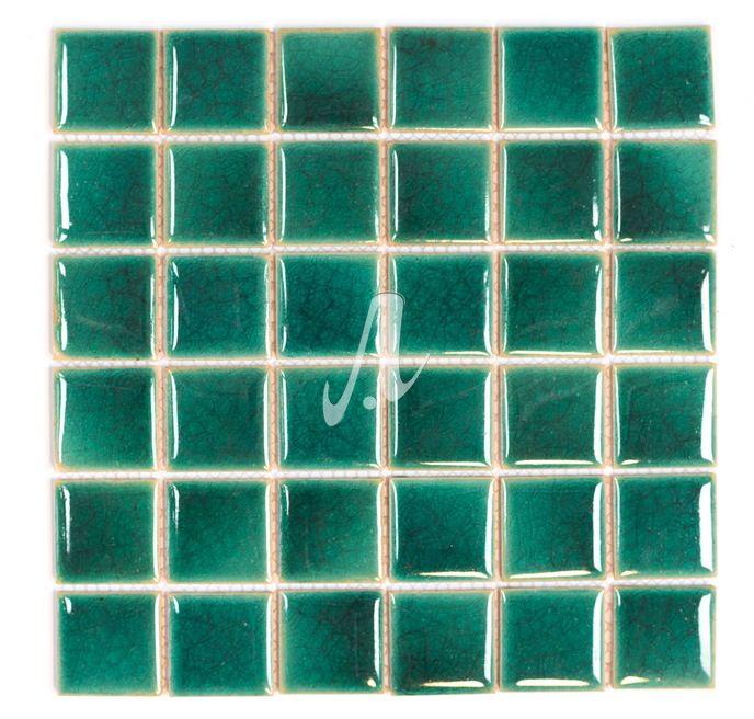 [DSC-2608-23466] Gạch mosaic vuông xanh lục bảo 5x5