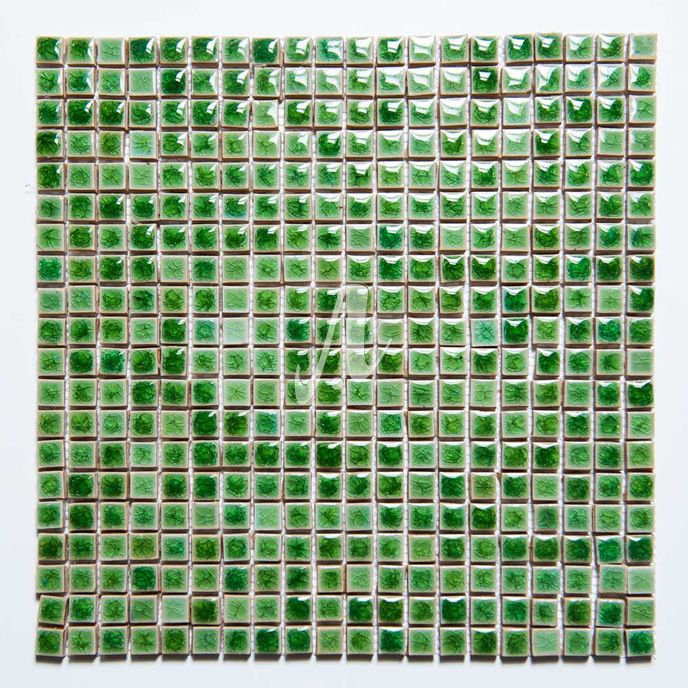 [DSC-2608-53546] Gạch mosaic vuông xanh cỏ úa 1x1
