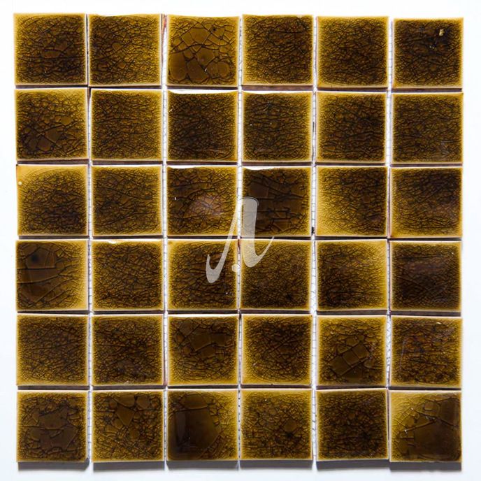 [DSC-2608-91700] Gạch mosaic vuông hổ phách 5x5