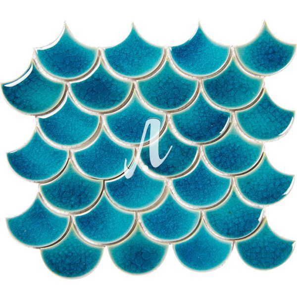 [DSC-2608-13674] Gạch mosaic vảy cá xanh dương đậm 6x7