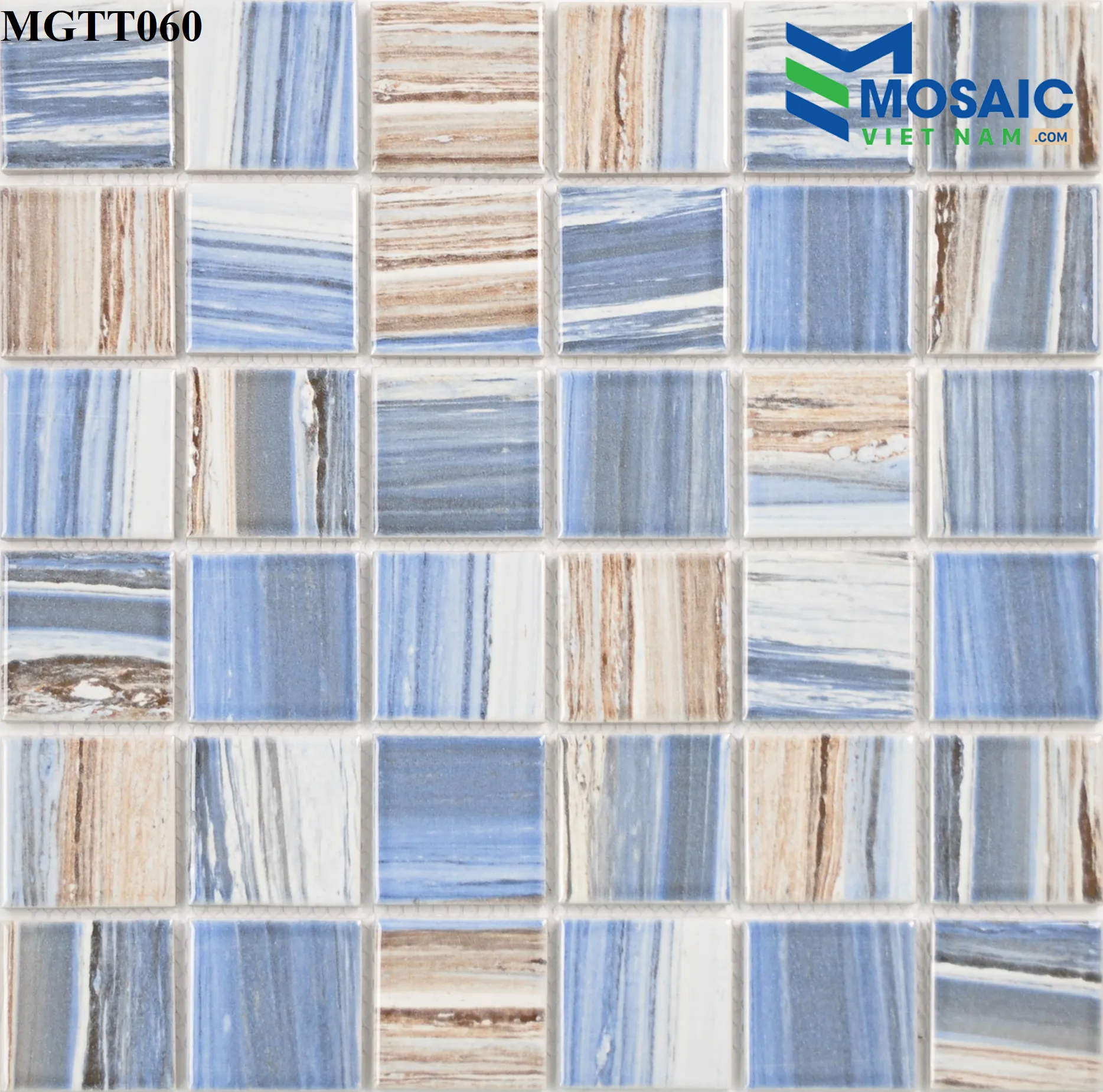 [DSC-2608-94171] Gạch Mosaic gốm giả đá, hoa văn, giả cổ MGTT060