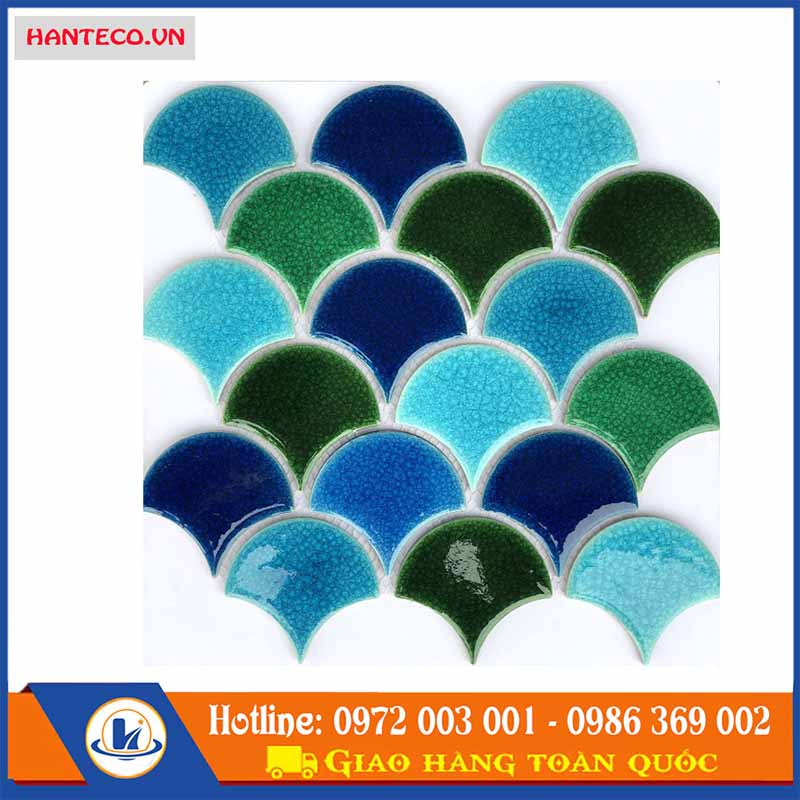 [DSC-2608-62272] GẠCH MOSAIC VẢY CÁ MEN RẠN | A1